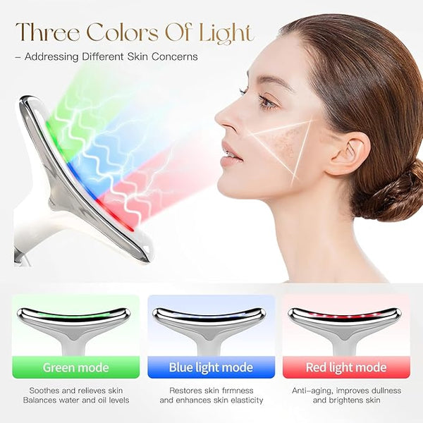 Rechargeable LED Facial And Neck Massager